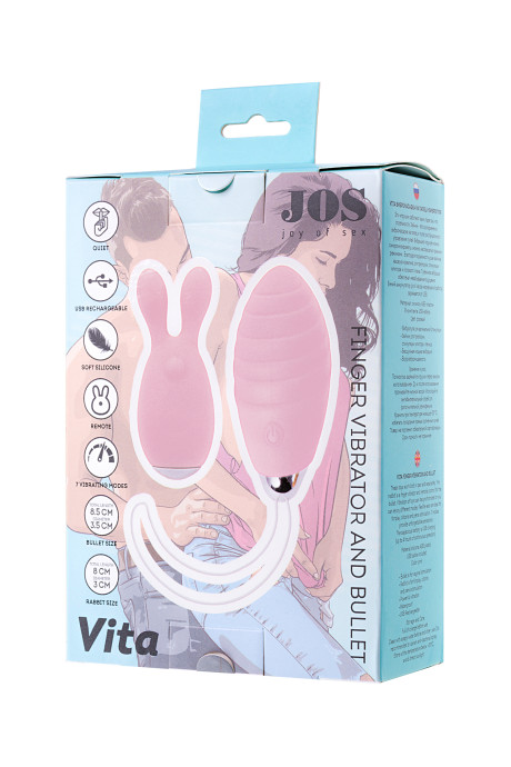 Censan Jos Vita Titreşimli Vajınal Set Pembe 8,5 ve 8 cm Vibratör