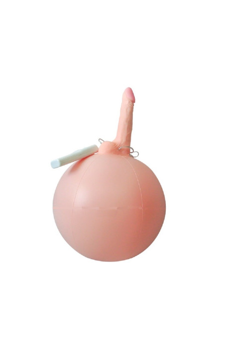 16 cm Realistik Titreşimli İnflatable Pilates Toplu Vibratör Penis