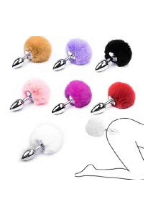 BUNNY TAIL BUTT PLUG Tavşan Kuyruklu Metal Anal Tıkaç