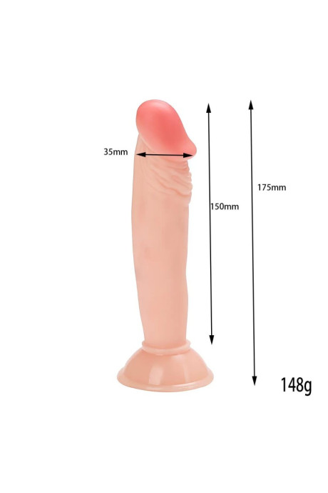 VINCENT Dildo Gerçekçi Et Dokusunda Testissiz Realistik Anal Penis 17.5 CM